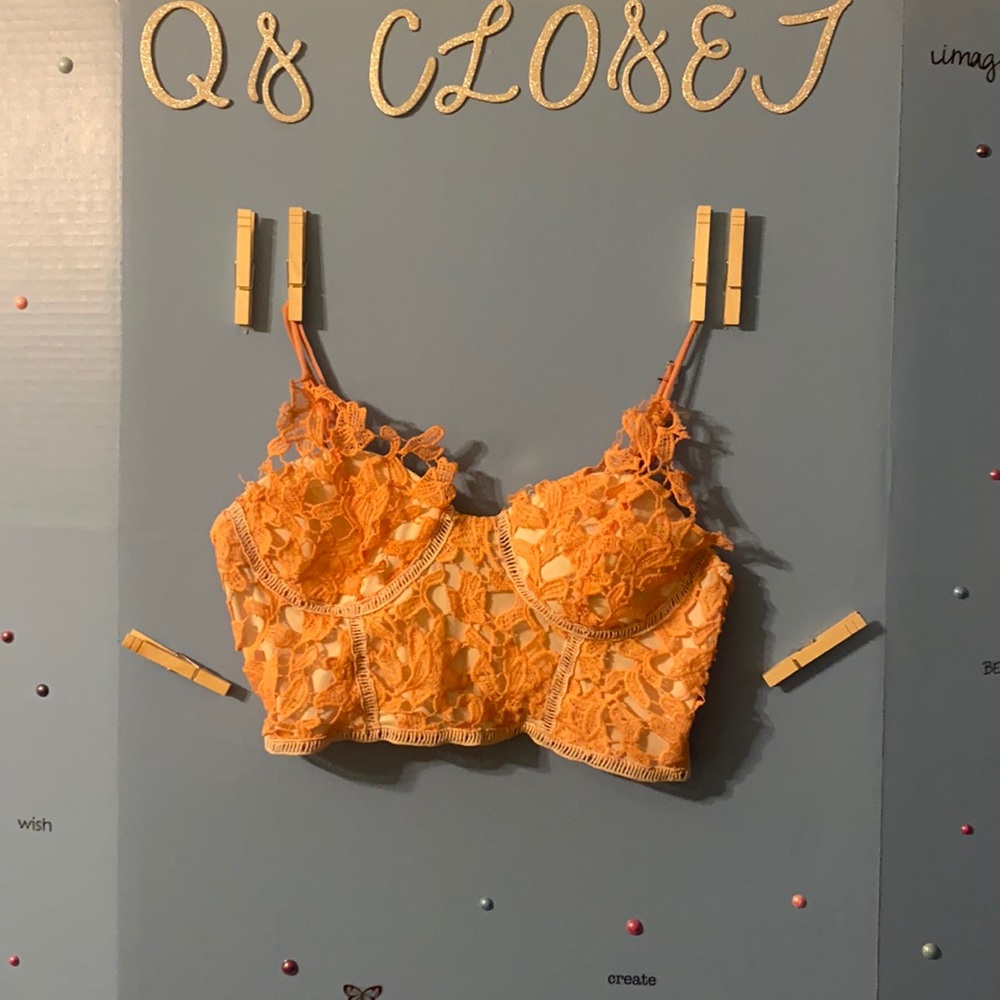 2pcs peach colored lace wear